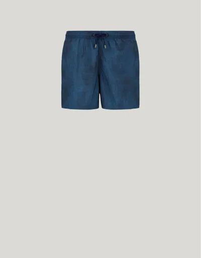 Canali Drawstring Swim Shorts In Blue