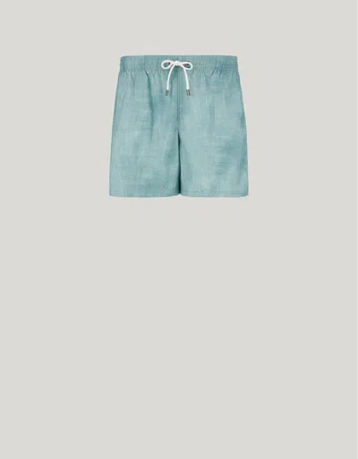 Canali Drawstring Swim Shorts In Blue