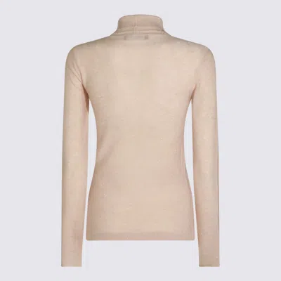 Fabiana Filippi Sparkling Turtleneck Knitwear Long Sleeves In Pink