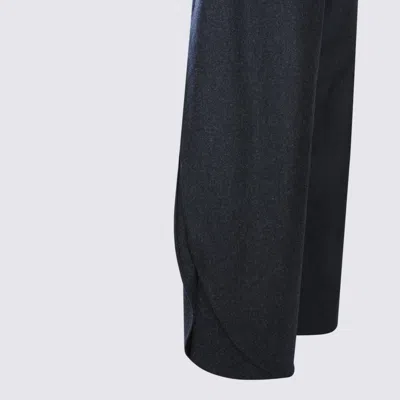 Alaïa Dark Grey Wool Pants In Gray