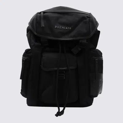 Premiata Versatile Backpack With Multiple Zippered Pockets In Black