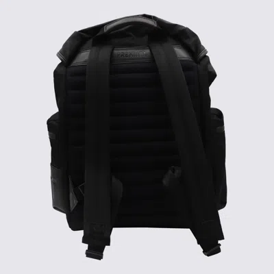 Premiata Versatile Backpack With Multiple Zippered Pockets In Black