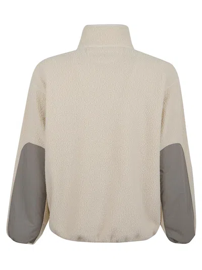 Maison Kitsuné Casual Fleece Zipped Jacket Clothing In Nude