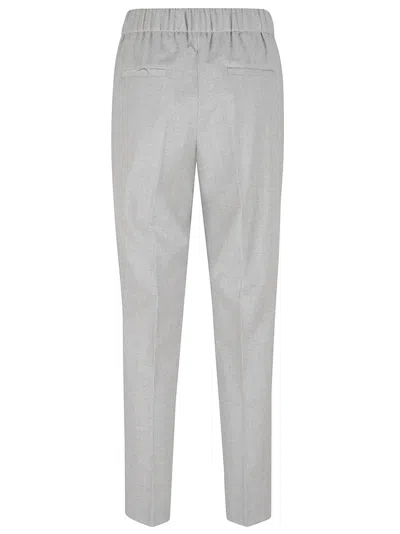 Peserico Straight Casual Pants In Gray