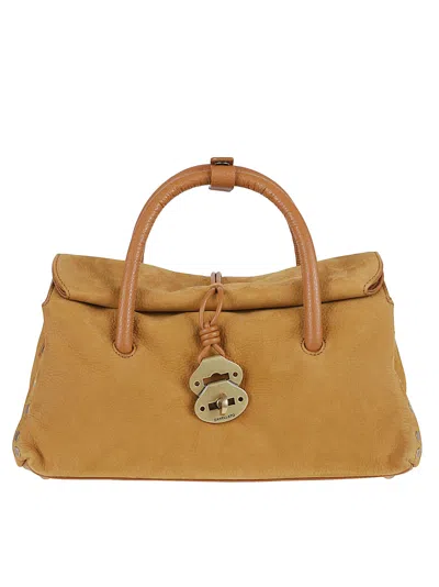 Zanellato Dotta Jones Shoulder Bag With Adjustable Strap In Brown