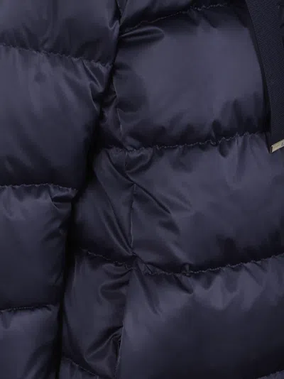 Herno Padded Jacket Featuring Drawstring Elements In Blue