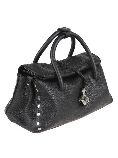 Zanellato Structured Leather Handbag With Dual Handles In Black