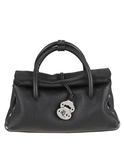 Zanellato Structured Leather Handbag With Dual Handles In Black