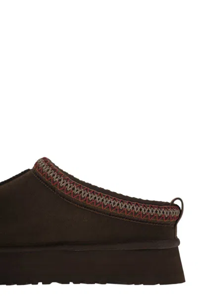 Ugg Suede Mule Slipper With Cushioned Eva Sole In Brown