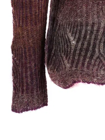 Kangra Cashmere Crew Neck Sweater With Shades Effect In Multi