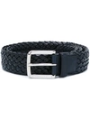 Church's Square Buckle Woven Belt In Blue