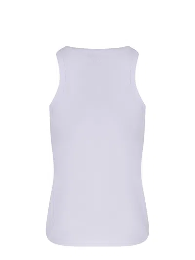 Pinko Rhinestone-embellished Slim Fit Sleeveless Top In White