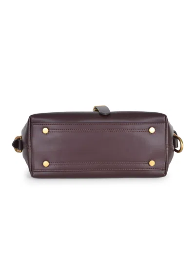 Pinko Petit Sac Porté Épaule Saddle Bag Baguette En Cuir In Burgundy