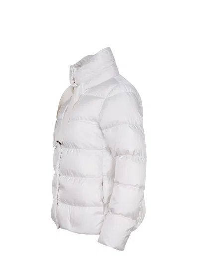 Herno Quilted Cape Jacket High Collar In White