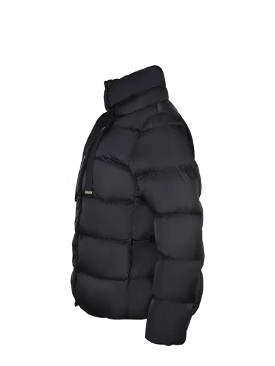 Herno Piumino Cappa In Raso Jacket In Black