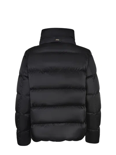 Herno Piumino Cappa In Raso Jacket In Black