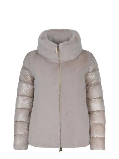 Herno Down Jacket Made Of Ultralight Nylon In Neutral