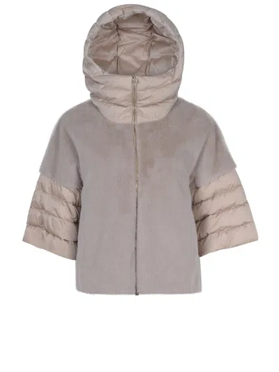 Herno Down Jacket In Neutral