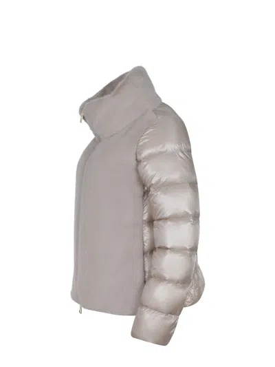 Herno Down Jacket Made Of Ultralight Nylon In Neutral
