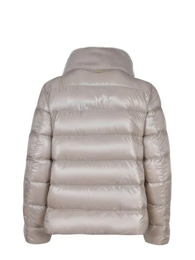 Herno Down Jacket Made Of Ultralight Nylon In Neutral