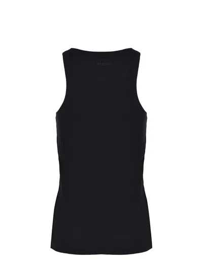 Pinko Fitted Sleeveless Top Featuring Stud Embellishments In Black
