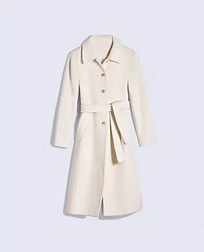 Ann Taylor Belted Everyday Coat In Neutral