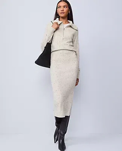 Ann Taylor Petite Weekend Collection Sweater Pencil Skirt In Gray