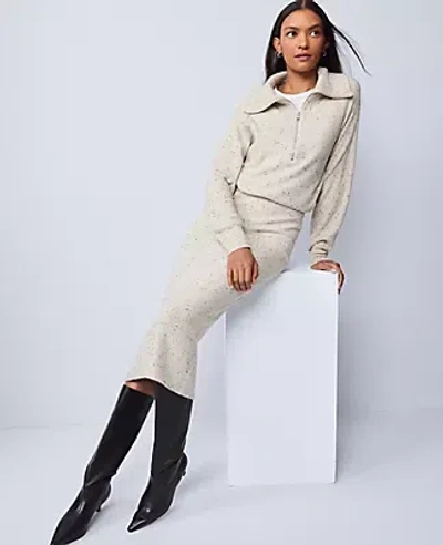 Ann Taylor Petite Weekend Collection Sweater Pencil Skirt In Gray