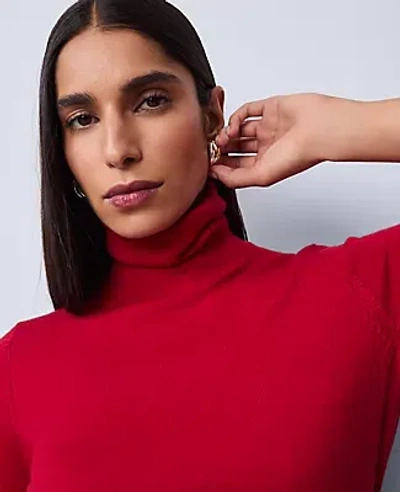 Ann Taylor Essential Turtleneck Sweater In Red