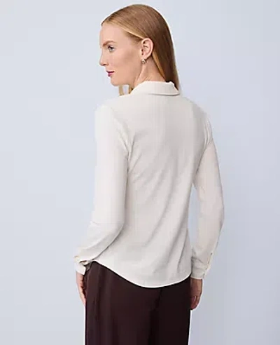 Ann Taylor Button Down Shirt In White