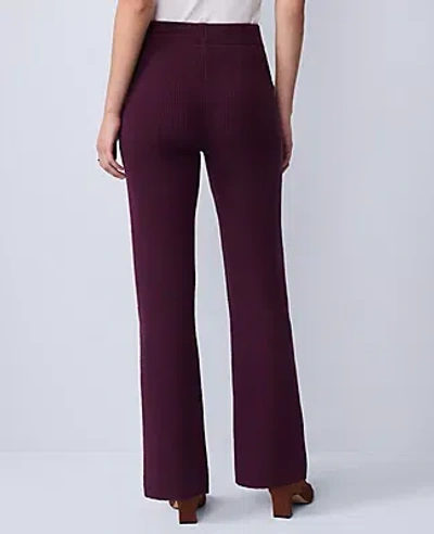Ann Taylor Petite Weekend Collection Waffle Sweater Pant In Purple