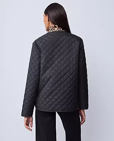 Ann Taylor Petite Weekend Collection Quilted Jacket In Black