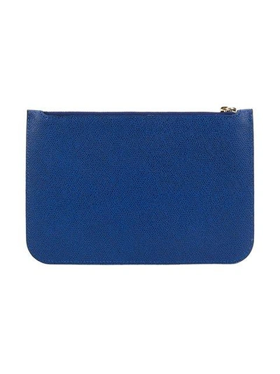 Shop Valextra Zipped Pouch - Blue