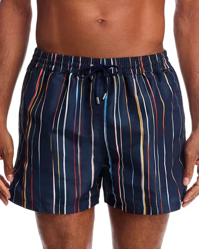 Ps By Paul Smith Printed Drawstring 5.5 Swim Trunks In Blue