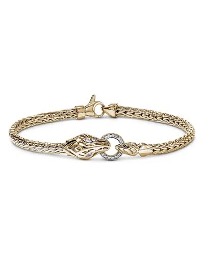 John Hardy 14k Yellow Gold Diamond Naga Bracelet, 0.07 Tcw In Gold