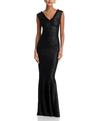 Norma Kamali Grace Fishtail Gown In Black