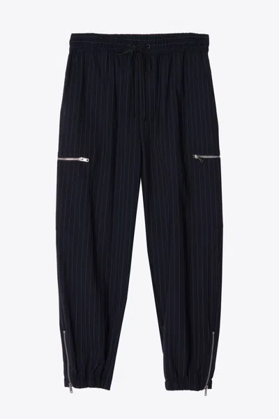 3.1 Phillip Lim Pinstripe Cargo Track Pant In Blue