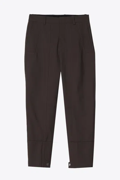 3.1 Phillip Lim Wool Serge Cropped Biker Trouser In Black