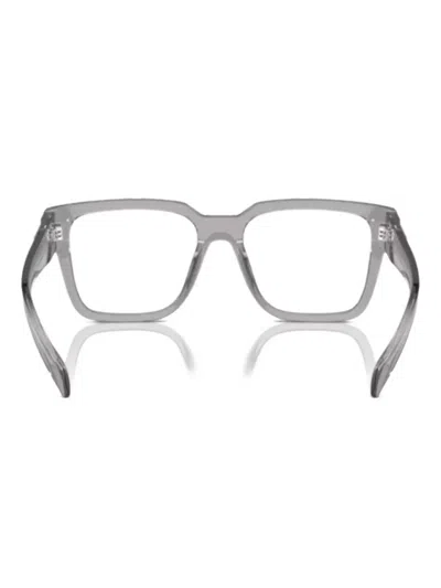 Prada Square Frame Glasses In Gray