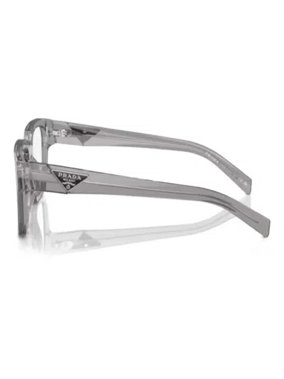 Prada Square Frame Glasses In Gray