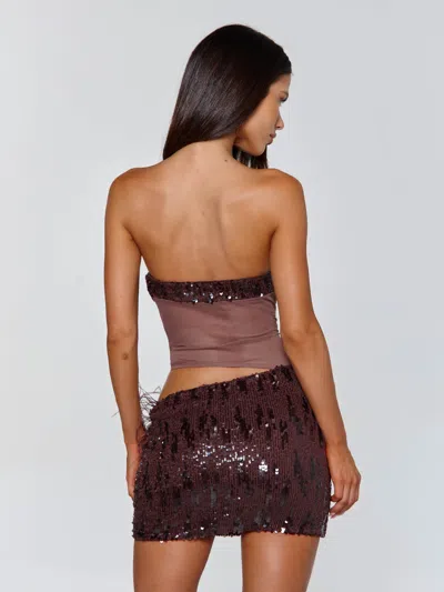 Outcast Lyla Mini Dress Chocolate In Brown