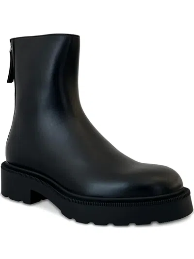 The Row Nobilis Practical Boots In Polished Calf Leather In Black