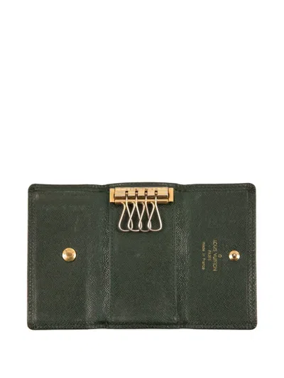Pre-owned Louis Vuitton 2000s Leather Four-hook Key-case In Green