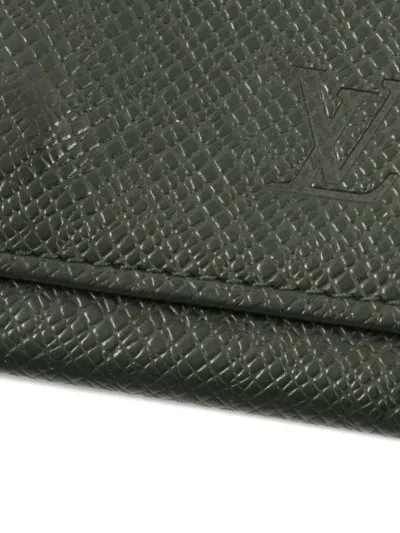 Pre-owned Louis Vuitton 2000s Leather Four-hook Key-case In Green