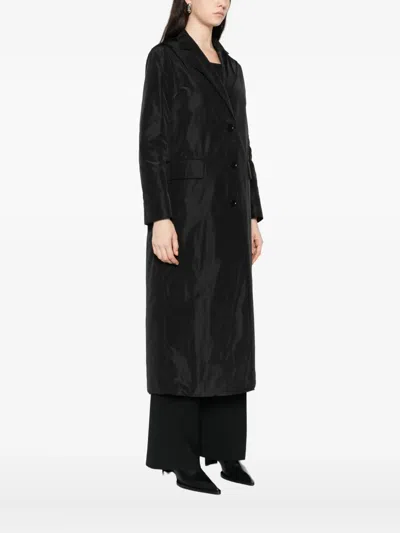 Aspesi Button Pocket Coat In Black