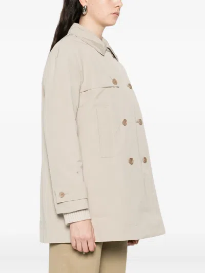 Aspesi Double-breasted Coat In Pink