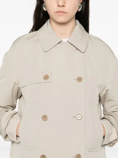 Aspesi Double-breasted Coat In Pink