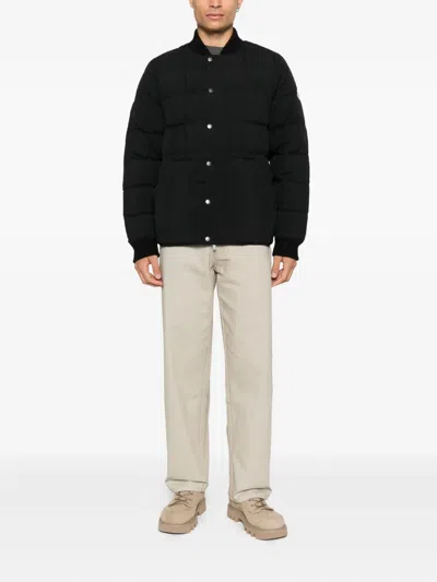 Pyrenex Quilted Press-stud Jacket In Black