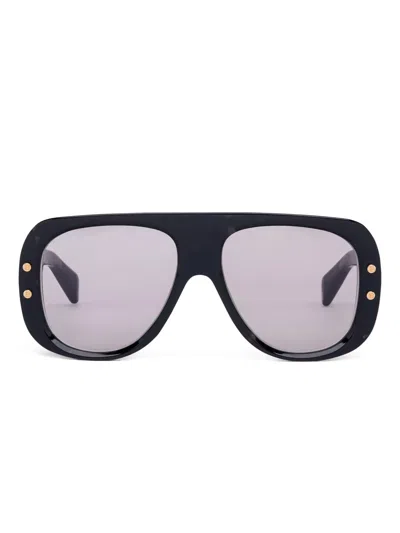 Balmain Pulse Pilot-frame Sunglasses In Black