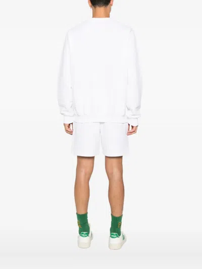 Casablanca Graphic Cotton Sweatshirt In White